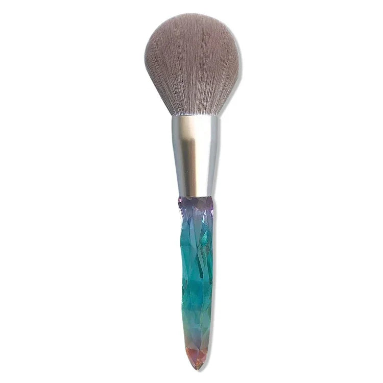 Makeup Brush Corn Silk Fiber Hair Can Washing Makeup Brush, Green Loose Powder Brush, Pink Loose Powder Brush, 5 PCS Green Eye Shadow Brush, Green Loose Powder Brush+5 PCS Eye Shadow Brush