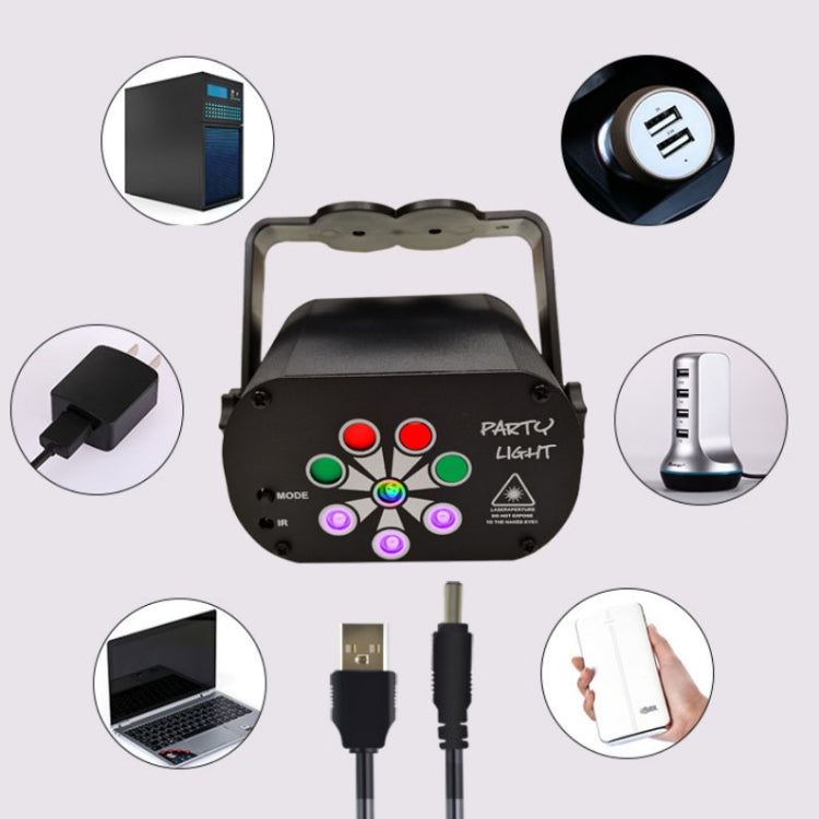 R90 8W UV 미니 레이저등 음성 제어 유도 무대 분위기등 바 KTV 레이저등, USB 플러그인, 내장 배터리 충전