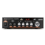 G919 스마트 디지털 파워 앰프 내장 블루투스 / USB / SD / FM 미니 파워 앰프, EU 플러그
