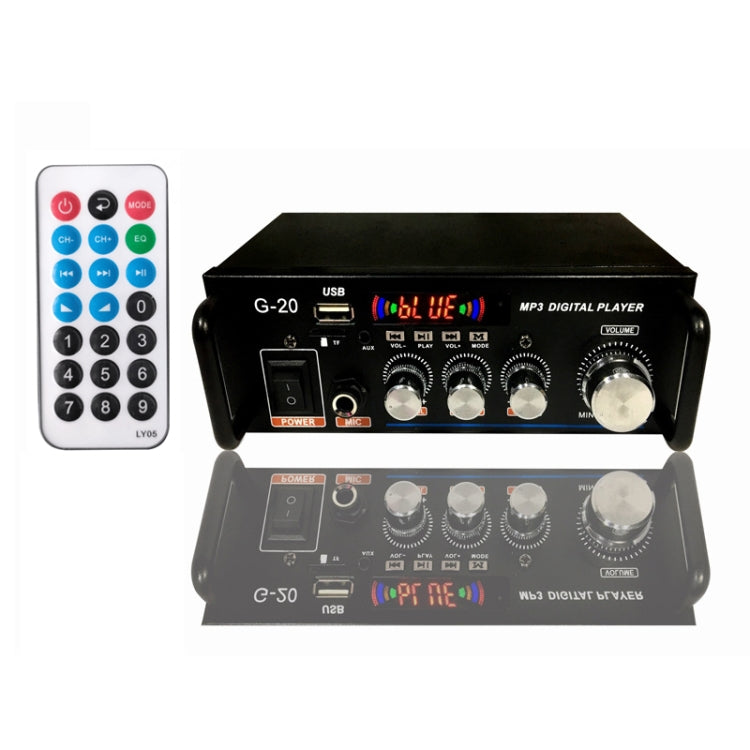 G20 스마트 디지털 파워 앰프 내장 블루투스 / USB / SD / FM 파워 앰프, EU 플러그