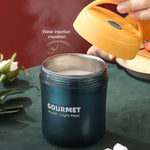 GOURMET 스테인리스 스틸 보온 컵 이중 밀폐 보온 수프 컵, 레드, 옐로우, 블루