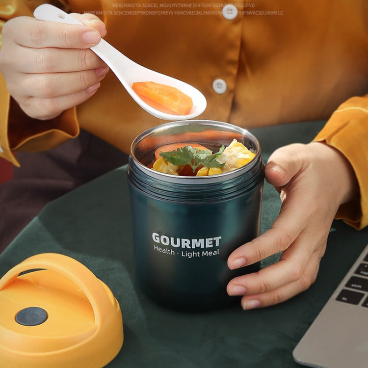 GOURMET 스테인리스 스틸 보온 컵 이중 밀폐 보온 수프 컵, 레드, 옐로우, 블루