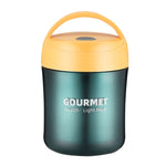 GOURMET 스테인리스 스틸 보온 컵 이중 밀폐 보온 수프 컵, 레드, 옐로우, 블루