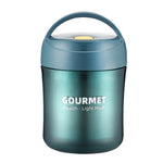 GOURMET 스테인리스 스틸 보온 컵 이중 밀폐 보온 수프 컵, 레드, 옐로우, 블루