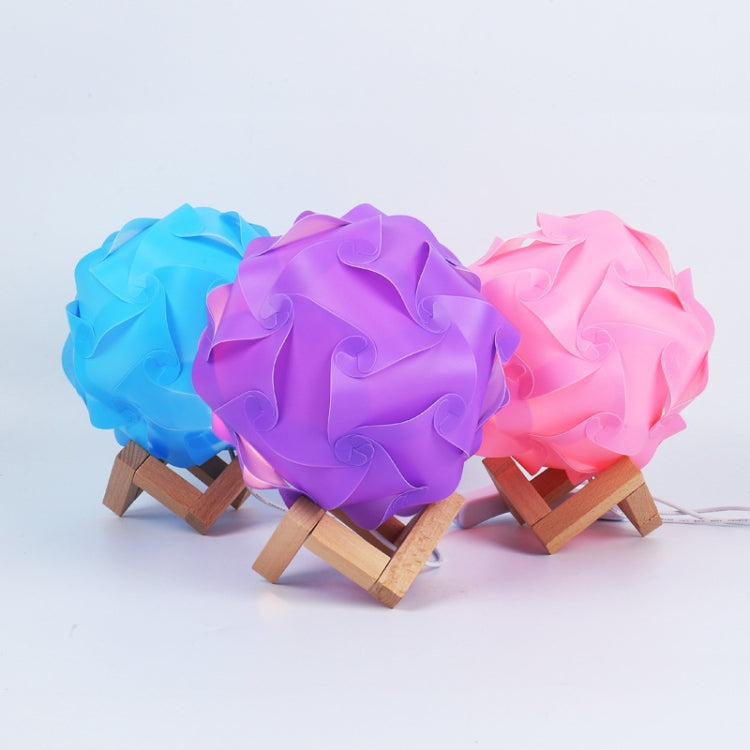 창의적인 침실 침대 옆 야간등 USB 원형 로맨틱 룸 장식 램프 나무 받침대 포함, DIY 재료 키트, 완제품