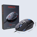 iMICE T91 8키 7200DPI USB 유선 발광 게이밍 마우스, 케이블 길이: 1.8m