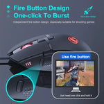 iMICE T91 8키 7200DPI USB 유선 발광 게이밍 마우스, 케이블 길이: 1.8m