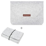 Portable Air Permeable Felt Sleeve Bag for MacBook Laptop, with Power Storage Bag, 12 inch, 13 inch, 15 inch, 11 inch