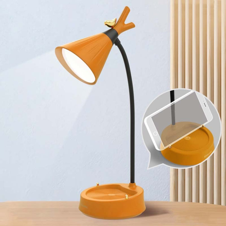 GIVELONG 숲속 새 LED 터치 USB 테이블 램프 휴대폰 거치대 포함 침실 침대 옆 야간 조명, GL361-1 레드, GL361-2 옐로우, GL361-3 블루, GL361-4 그린, GL362-1 핑크, GL362-2 옐로우, GL362-3 블루, GL362-4 그린, GL363-1 레드, GL363-2 옐로우