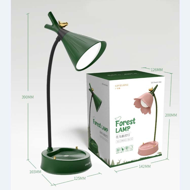 GIVELONG 숲속 새 LED 터치 USB 테이블 램프 휴대폰 거치대 포함 침실 침대 옆 야간 조명, GL361-1 레드, GL361-2 옐로우, GL361-3 블루, GL361-4 그린, GL362-1 핑크, GL362-2 옐로우, GL362-3 블루, GL362-4 그린, GL363-1 레드, GL363-2 옐로우
