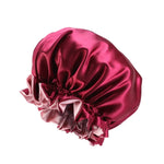TJM-443A Double-Layer Satin Big Lace Night Hat Round Hat Chemotherapy Hat, One Size Adjustable
