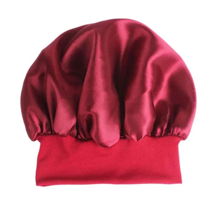 2 PCS TJM-301 Night Cap With Wide Brim And Elasticity Headband Ladies Chemotherapy Cap Hair Care Hat, M 56-58cm