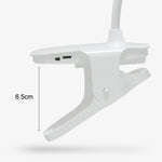 충전식 800mAh 단일 색온도 3단계 조절 LED 클립 데스크 램프 USB 눈 보호 침대 옆 램프, 플러그인, 충전식 1200mAh, 충전식 800mAh