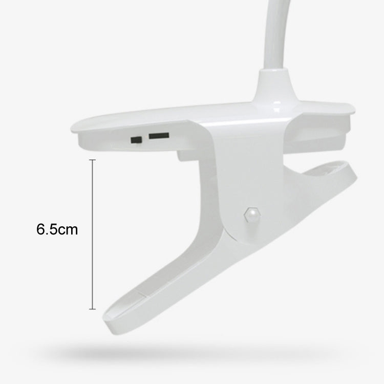 충전식 800mAh 단일 색온도 3단계 조절 LED 클립 데스크 램프 USB 눈 보호 침대 옆 램프, 플러그인, 충전식 1200mAh, 충전식 800mAh