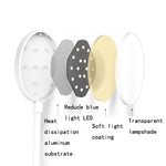 충전식 800mAh 단일 색온도 3단계 조절 LED 클립 데스크 램프 USB 눈 보호 침대 옆 램프, 플러그인, 충전식 1200mAh, 충전식 800mAh