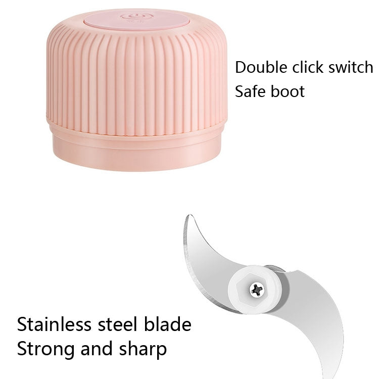 가정용 야채 절단 전기 USB 마늘 으깨기 미니 요리기 아기 이유식 보조기, 250ml, 100ml + 250ml, 100ml