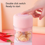 가정용 야채 절단 전기 USB 마늘 으깨기 미니 요리기 아기 이유식 보조기, 250ml, 100ml + 250ml, 100ml