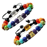 Tree of Life Multicolor Beads Stones Weave Yoga Rope Bracelets, Multicolor silver, Multicolor gold