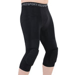 고탄력 라이크라 벌집 충격 방지 바지 남성용 농구 피트니스 7부 스웨트팬츠, S, M, L, XL, XXL, XXXL