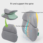 BEWALKER Multifunctional Student Portable Nap Pillow Waist Support Foldable Memory Foam Nap Pillow Office Sleeping Pillow, 38x20x15cm