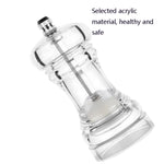 Acrylic Transparent Pepper Grinder Manual Pepper Grinder Ceramic Core Multi-Purpose Seasoning Bottle, 4 Inch, 5 Inch, 6 Inch