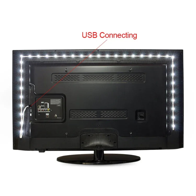 USB 전원 SMD 2835 에폭시 LED 스트립 조명 크리스마스 책상 장식 램프 TV 배경 조명용, 1m, 5m