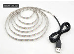 USB 전원 SMD 2835 에폭시 LED 스트립 조명 크리스마스 책상 장식 램프 TV 배경 조명용, 1m, 5m