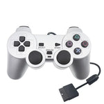 유선 게임패드 듀얼 모터 진동 실버 연료 분사 게임패드 PS2용, PS2용