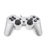 유선 게임패드 듀얼 모터 진동 실버 연료 분사 게임패드 PS2용, PS2용