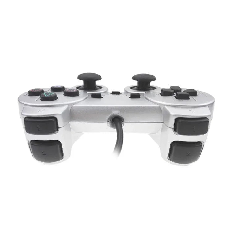 유선 게임패드 듀얼 모터 진동 실버 연료 분사 게임패드 PS2용, PS2용