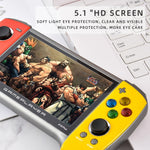 X19 Plus 5.1인치 화면 휴대용 게임 콘솔, 8GB 메모리, TF 카드 확장 및 AV 출력 지원, X19 Plus / 레드+옐로우, X19 Plus / 레드, X19 Plus / 레드+블루