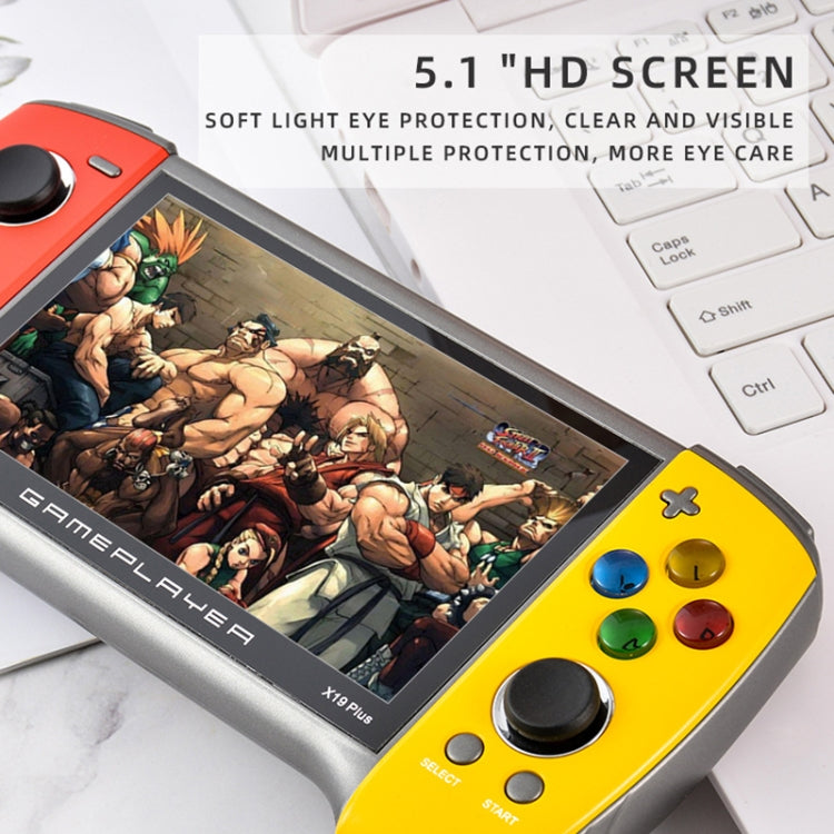 X19 Plus 5.1인치 화면 휴대용 게임 콘솔, 8GB 메모리, TF 카드 확장 및 AV 출력 지원, X19 Plus / 레드+옐로우, X19 Plus / 레드, X19 Plus / 레드+블루