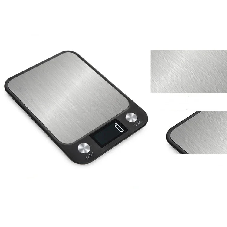 소형 주방 식품 저울 스테인리스 스틸 전자 주방 저울, 5kg/1g (블랙), 10kg/1g (블랙), 5kg/1g (화이트), 10kg/1g (화이트)