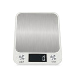 소형 주방 식품 저울 스테인리스 스틸 전자 주방 저울, 5kg/1g (블랙), 10kg/1g (블랙), 5kg/1g (화이트), 10kg/1g (화이트)