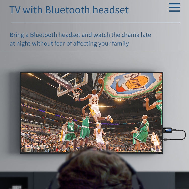BT201 블루투스 5.0 USB 2-in-1 블루투스 오디오 리시버 트랜스미터 LCD 디스플레이 포함, LCD 디스플레이 포함 블루투스 오디오 리시버 트랜스미터