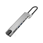 WC7367 8-in-1 87W Type-C to PD+USB3.0/USB2.0+SD+TF+HDMI+RJ45+Type-C 도킹 스테이션 허브, WC7367