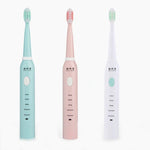 DELIPU 전동 칫솔 충전식 소닉 5단계 조절 어린이 성인 가정용 방수 부드러운 모 화이트닝 칫솔, USB 충전 케이블 (블루), USB 충전 케이블 (화이트), USB 충전 스탠드 (블루), USB 충전 스탠드(핑크)