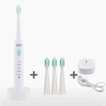 DELIPU 전동 칫솔 충전식 소닉 5단계 조절 어린이 성인 가정용 방수 부드러운 모 화이트닝 칫솔, USB 충전 케이블 (블루), USB 충전 케이블 (화이트), USB 충전 스탠드 (블루), USB 충전 스탠드(핑크)