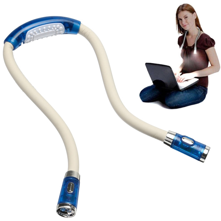 휴대용 U자형 LED 유연한 핸즈프리 목걸이 독서용 책 램프 토치, 블랙, 그린, 블루, 핑크