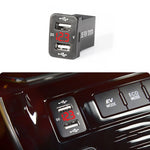 Car Charger Original Hole Non-Destructive Modification Of Dual Usb Car Charger With Line Suitable For Toyota, FTWU Red Light, FTWU Green Light, FTWU Blue Light, FTWUX Red Light, FTWUX Green Light, FTWUX Blue Light