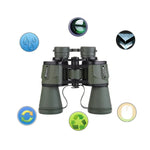 Luxun 20X50 야외 쌍안경 저조도 야간 투시 비적외선 고배율 쌍안경, 20X50 블랙, 20X50 군녹색