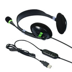 컴퓨터 USB 인터페이스 헤드폰 마이크 포함 항공용 헤드셋