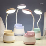 USB 충전 LED 데스크 조명 눈 보호 램프 펜 홀더 및 휴대폰 홀더 포함, CS276-1 핑크, CS276-1 블루, CS276-1 그린, CS276-1 옐로우, CS276-1 블랙, CS276-3 핑크, CS276-3 블루, CS276-3 그린, CS276-3 옐로우, CS276-3 블랙, CS276-4 핑크