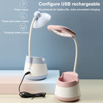 USB 충전 LED 데스크 조명 눈 보호 램프 펜 홀더 및 휴대폰 홀더 포함, CS276-1 핑크, CS276-1 블루, CS276-1 그린, CS276-1 옐로우, CS276-1 블랙, CS276-3 핑크, CS276-3 블루, CS276-3 그린, CS276-3 옐로우, CS276-3 블랙, CS276-4 핑크