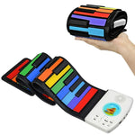 HUA008-49 49키 손말림 접이식 피아노 어린이용 컬러 피아노, 49키