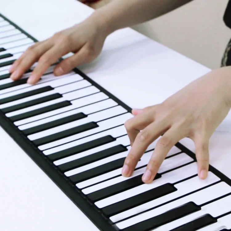 MIDI88 88키 손말림 접이식 피아노 전문 MIDI 소프트 키보드 시뮬레이션 연습용 휴대용 접이식 전자 피아노, 88키