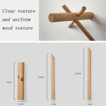 Solid Wood Hanger Wall Decoration Coat Hook, Beech Hook, Black Walnut Hook