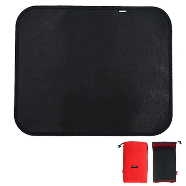 CLS 야외 캠핑 실리콘 방화 천 피크닉 바비큐 단열 패드, S: 350x340mm, M: 450x370mm, L: 600x520mm, XL: 800x750mm
