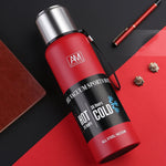 304 스테인리스 스틸 보온 머그 대용량 스포츠 물컵 야외 여행용 포트, 500ml, 750ml, 1000ml, 1500ml