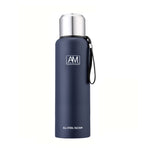 304 스테인리스 스틸 보온 머그 대용량 스포츠 물컵 야외 여행용 포트, 500ml, 750ml, 1000ml, 1500ml